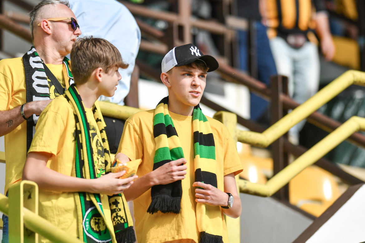 Kibice na meczu GKS Katowice - Odra Opole
