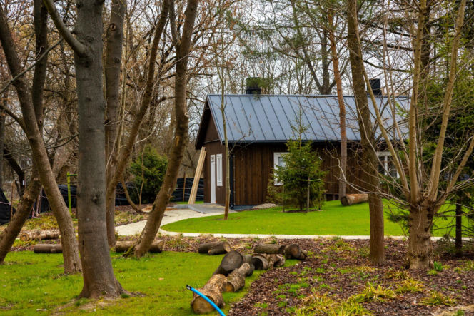 Domki fińskie na Polu Mokotowskim w Warszawie