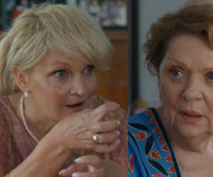 Barwy szczęścia, odcinek 3306. Małgorzata (Adrianna Biedrzyńska), Dżo (Elżbieta Jarosik)