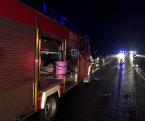 Wypadek na DK 10 w Przyłubiu 