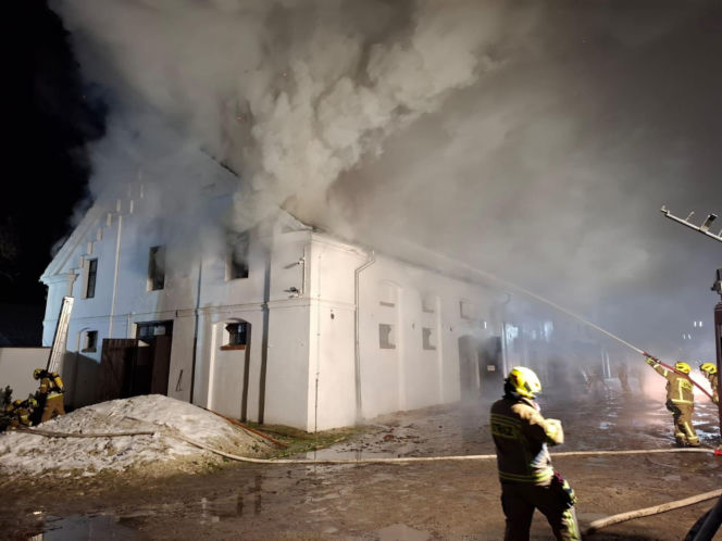 Pożar stadniny w Mosznie