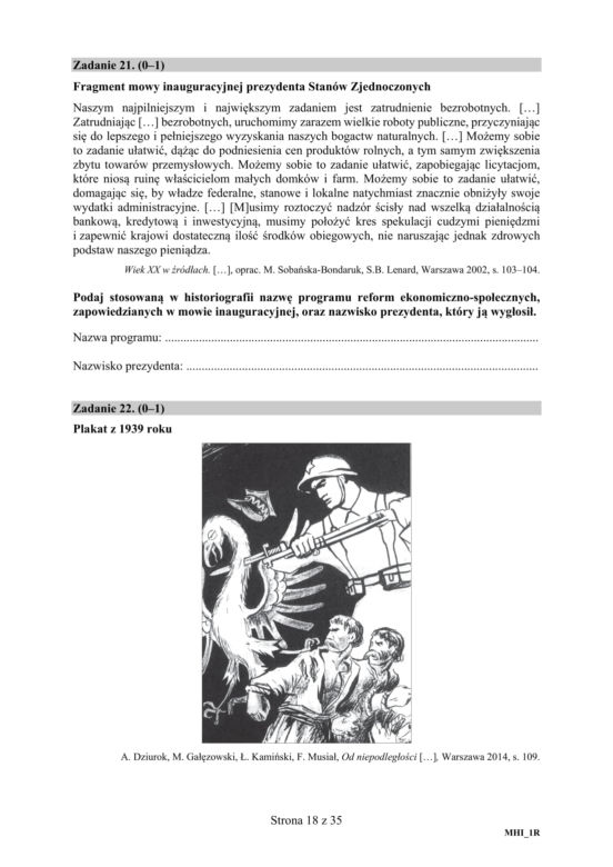 Matura 2020 ARKUSZE CKE: Historia