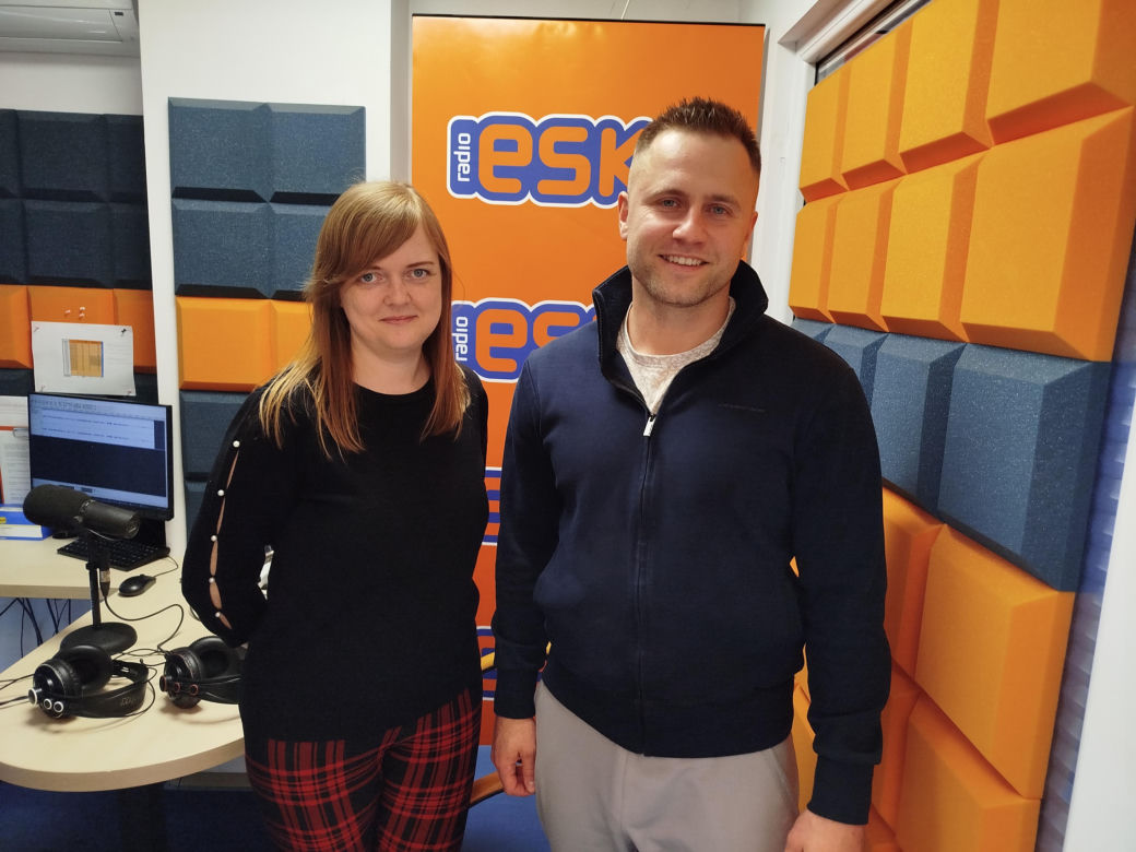 Dawid Lorentowicz - wicemistrz Polski w lodziarstwie rzemieślniczym 2026 - odwiedził studio radia ESKA Siedlce