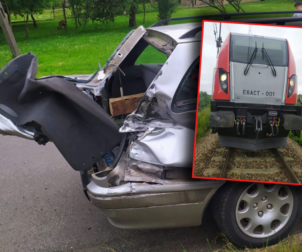 Wypadek na przejeździe kolejowym w Łowczówku