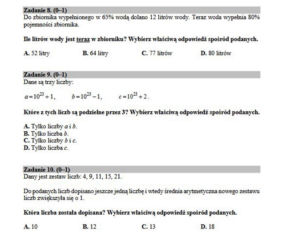 Egzamin gimnazjalny 2019 z matematyki