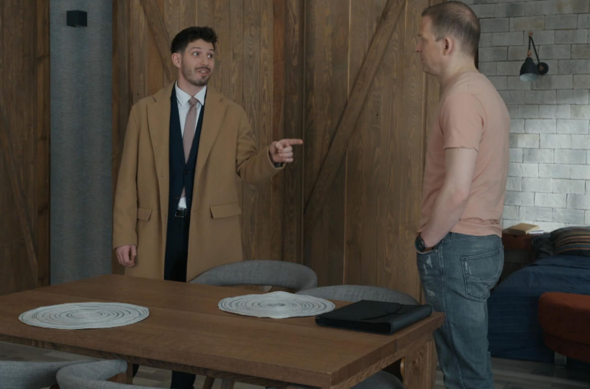Barwy szczęścia, odcinek 3390: Justin (Jasper Sołtysiewicz), Łukasz (Lesław Żurek)