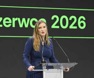 Magdalena Sobkowiak-Czarnecka podczas Warszawskich Targów Obronnych w Expo XXI
