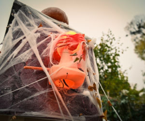 Gdańsk: Dom jak z horroru. Udekorowali budynek na helloween [ZDJĘCIA]
