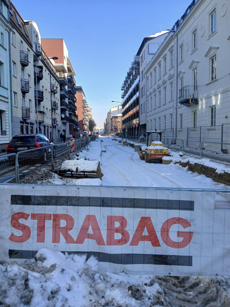 Przebudowa ul. Okrzei w Warszawie