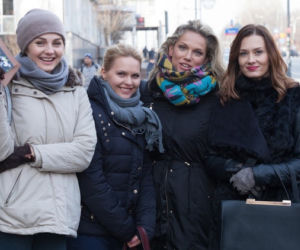 Przyjaciółki 5 sezon. Inga (Małgorzata Socha), Patrycja (Joanna Liszowska), Anka (Magdalena Stużyńska), Zuza (Anita Sokołowska)