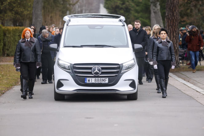 Barbara Wrzesińska na pogrzebie Agnieszki Maciąg