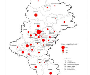 Rozmieszczenie i zasięg występowania SARS-CoV-2 w województwie śląskim
