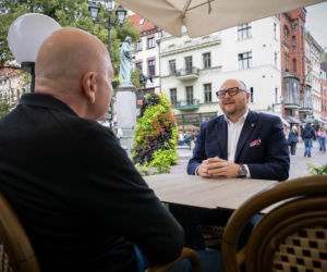 Spacer po Toruniu i rozmowa z prezydentem Pawłem Gulewskim