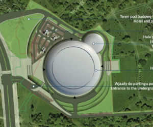 Hala widowiskowo-sportowa – plan sytuacyjny