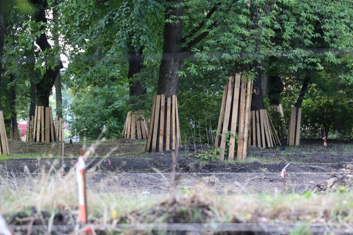 Rewitalizacja parku Bronowickiego w lublinie - postęp prac na koniec lipca 2025