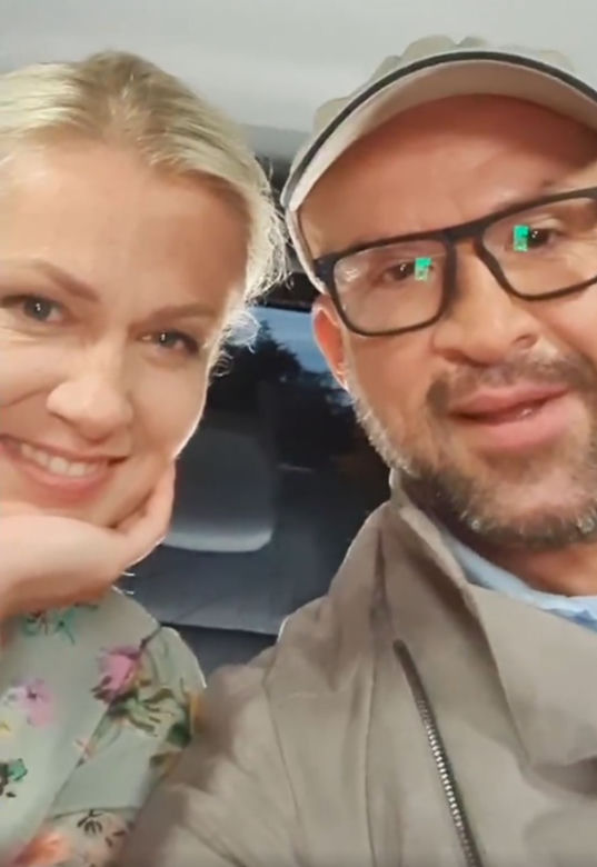 M jak miłość odcinek 1618 na planie. Marzenka (Olga Szomańska), Andrzejek (Tomasz Oświeciński)