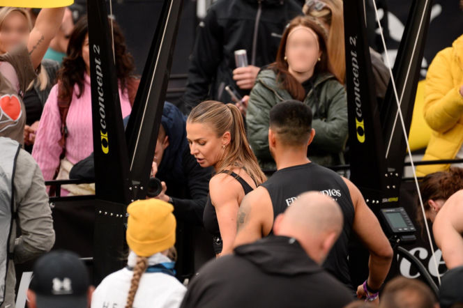 Anna Lewandowska z przystojnym Latynosem na zawodach Hyrox