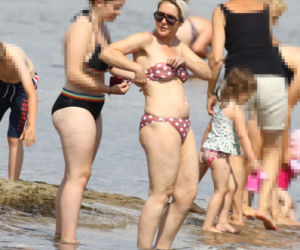 Małgorzata Ohme na plaży