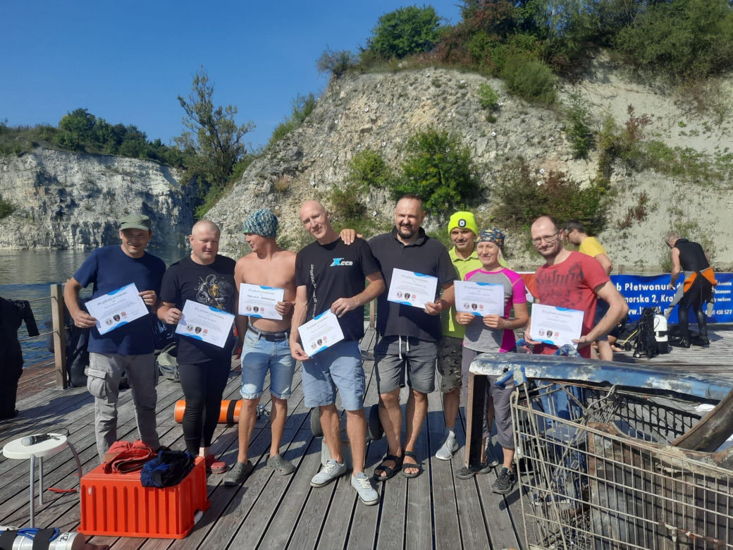 Klub Płetwonurków LOK "Litoral" zorganizował podwodne sprzątanie Zakrzówka