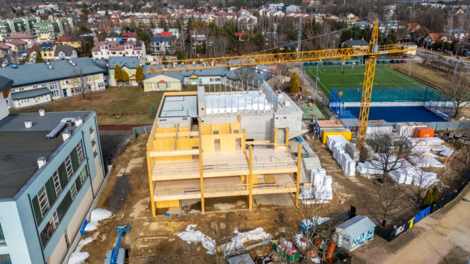 Budowa Kulturoteki w Wesołej w Warszawie