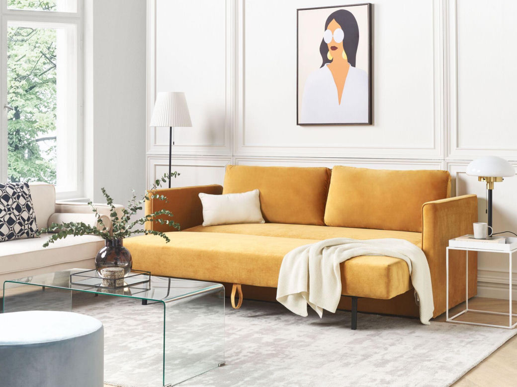 Sofa rozkładana. Modna sofa z funkcją spania