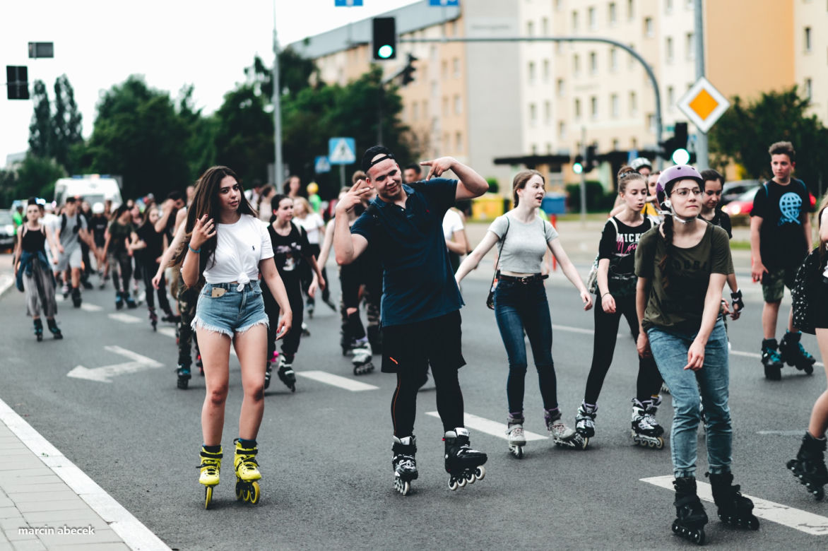 3. Nightskating Białystok. Przejazd wojskowy