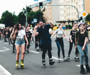 3. Nightskating Białystok. Przejazd wojskowy