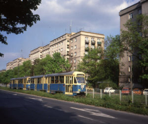 Tramwaj linii 16 w Nowej Hucie