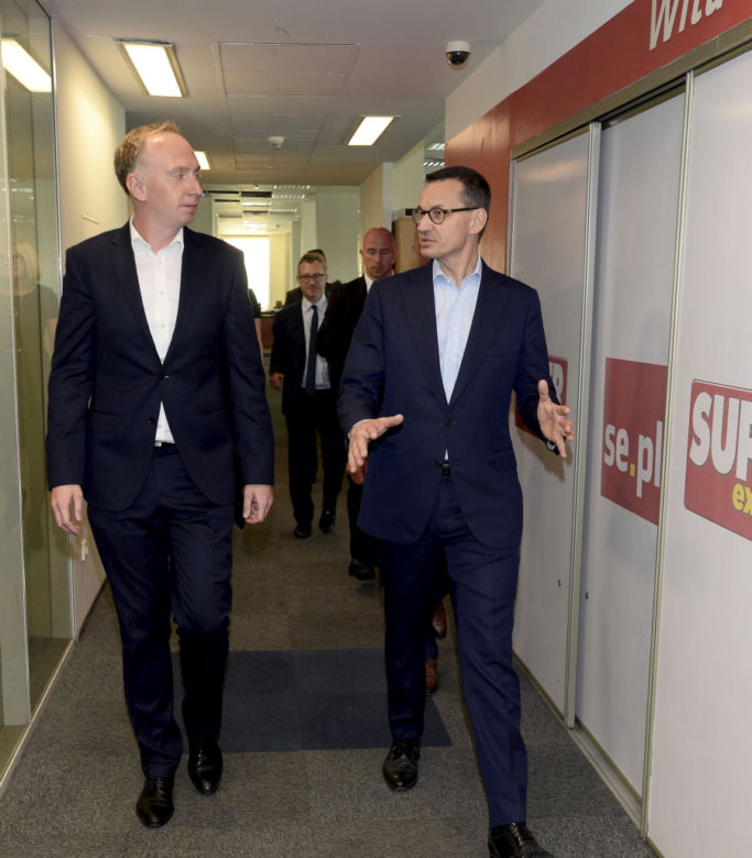 Premier Mateusz Morawiecki z wizytą w redakcji Super Expressu