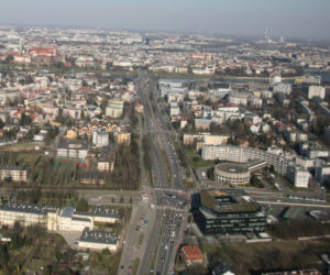 Kraków z lotu ptaka w czasie kwarantanny