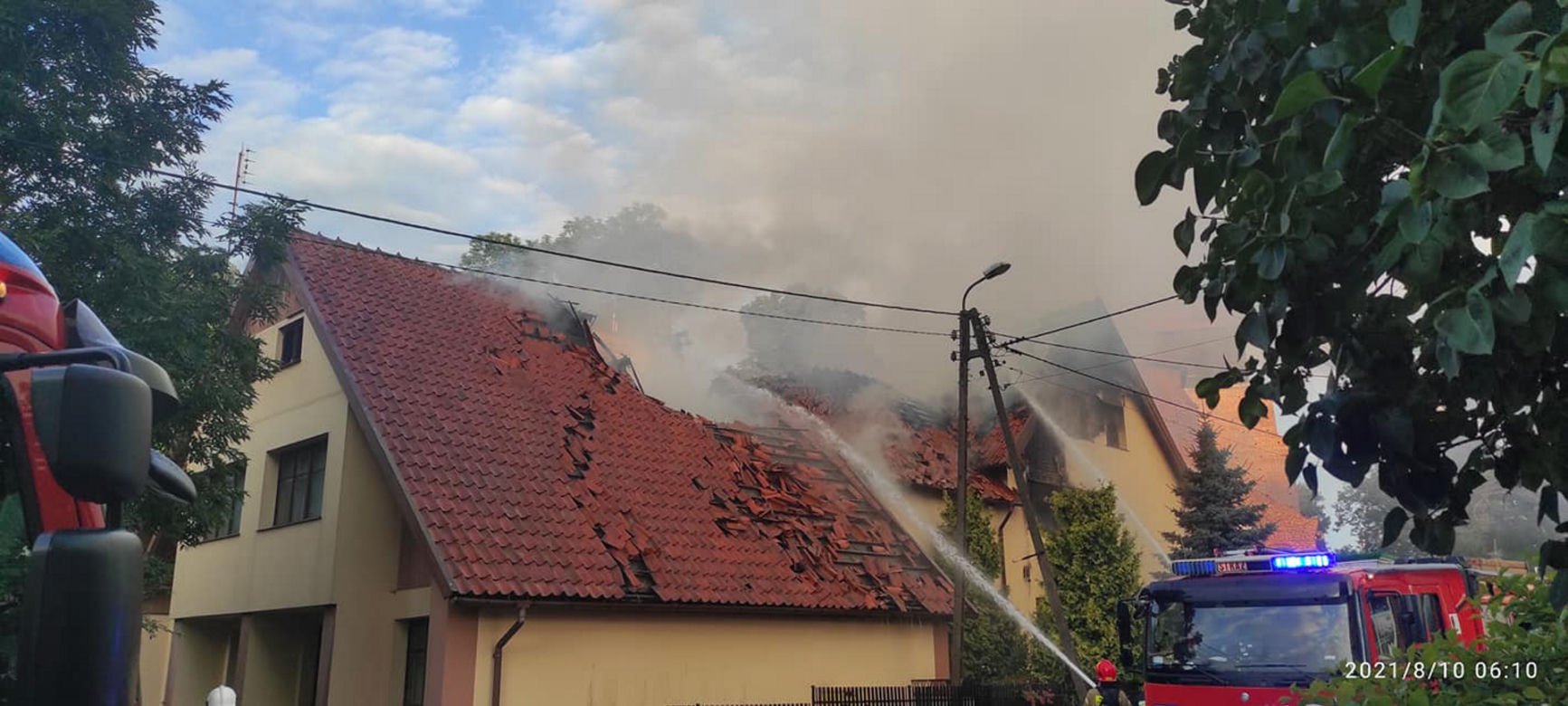 Tragiczny pożar plebanii w Nowym Stawie