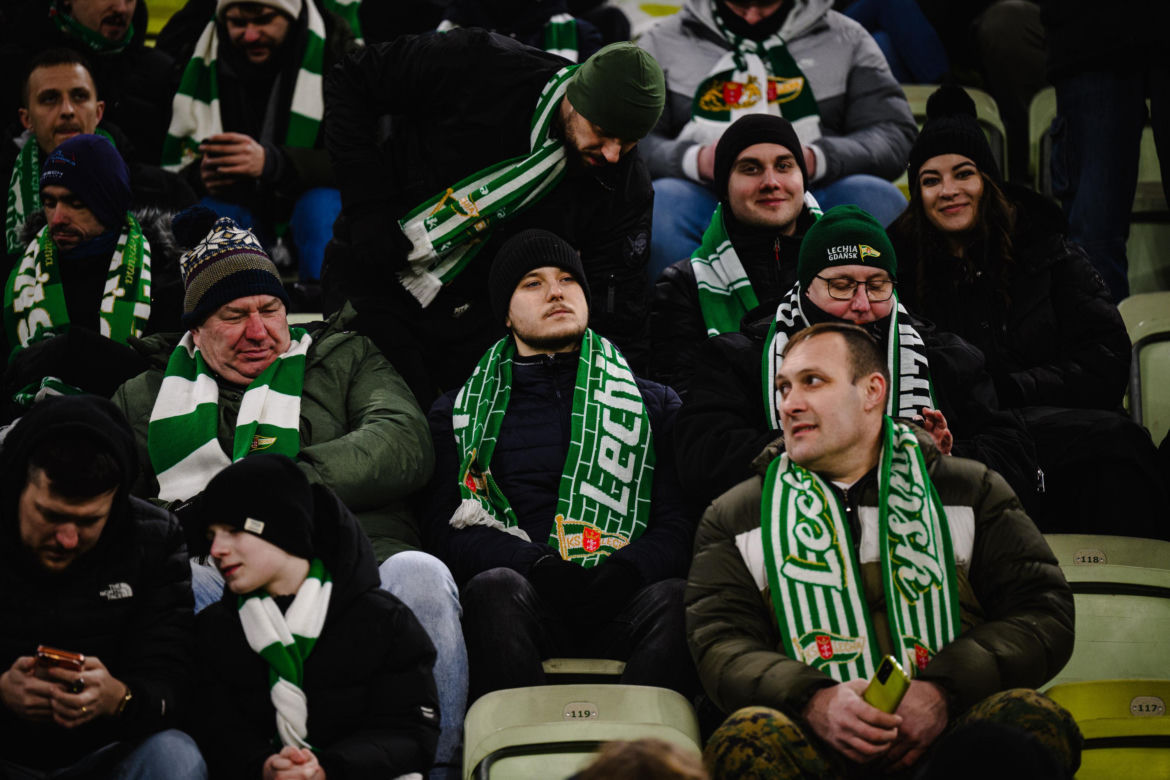 Lechia Gdańsk - Cracovia, zdjęcia kibiców z meczu 20. kolejki PKO BP Ekstraklasy