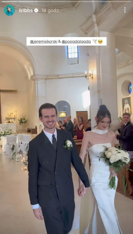 Jeremi Sikorski wziął ślub z uczestniczką "Top Model" i zaśpiewał na własnym weselu! Ładna z nich para?