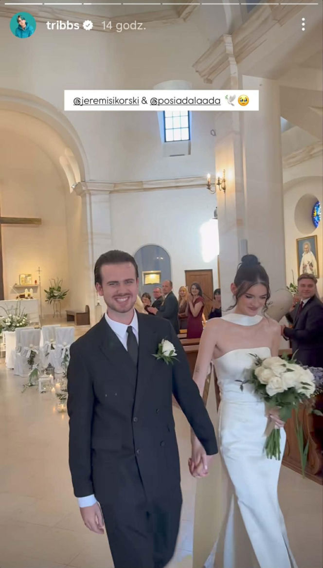 Jeremi Sikorski wziął ślub z uczestniczką "Top Model" i zaśpiewał na własnym weselu! Ładna z nich para?