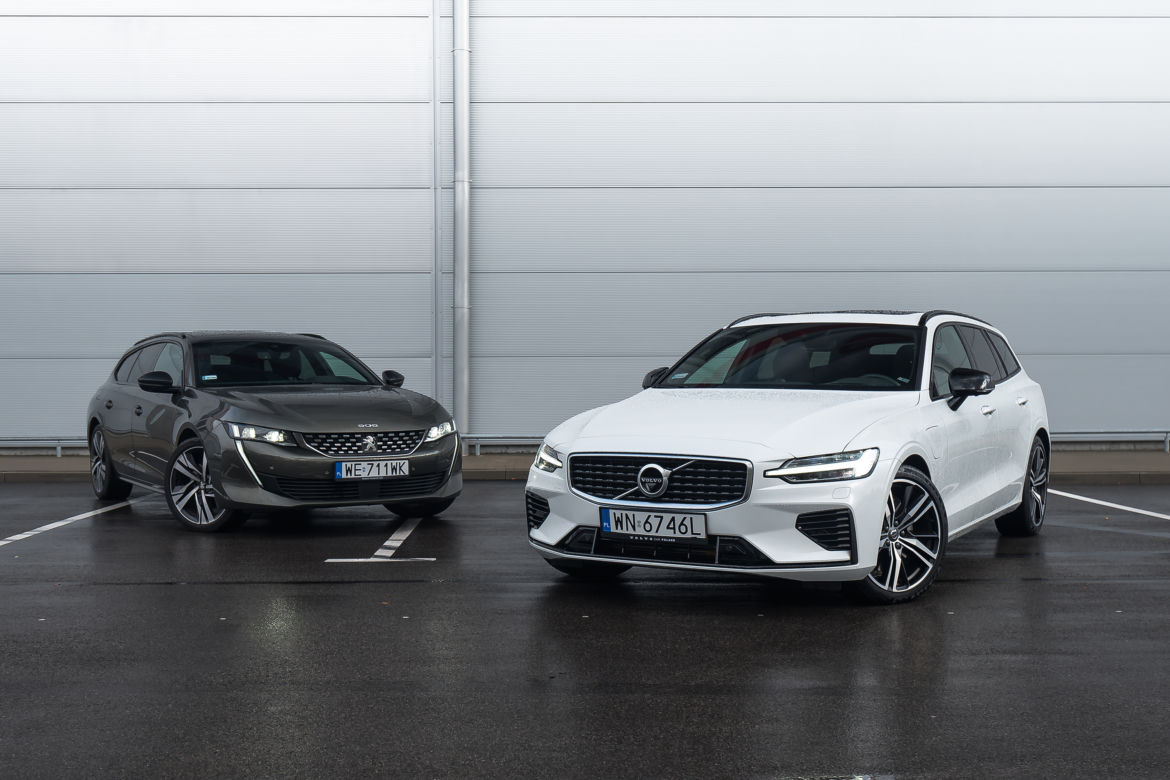 Volvo V60 T8 Twin Engine AWD R-Design AT8 vs. Peugeot 508 SW GT 2.0 BlueHDI 177 KM AT8