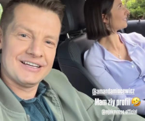 M jak miłość po wakacjach. Agnes (Amanda Mincewicz), Paweł (Rafał Mroczek) na planie