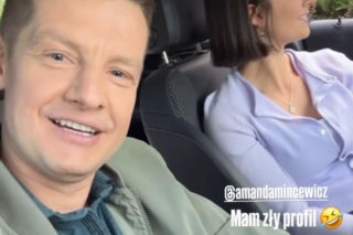 M jak miłość po wakacjach. Agnes (Amanda Mincewicz), Paweł (Rafał Mroczek) na planie
