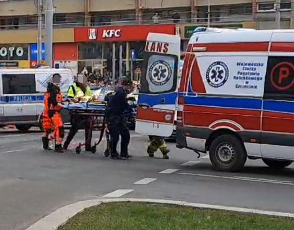 W Szczecinie kierowca rozpędzonym samochodem wpadł w pieszych