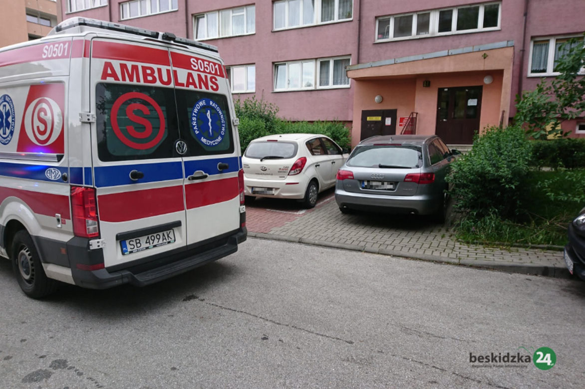 Zaparkowane auta utrudniły działania ratowników