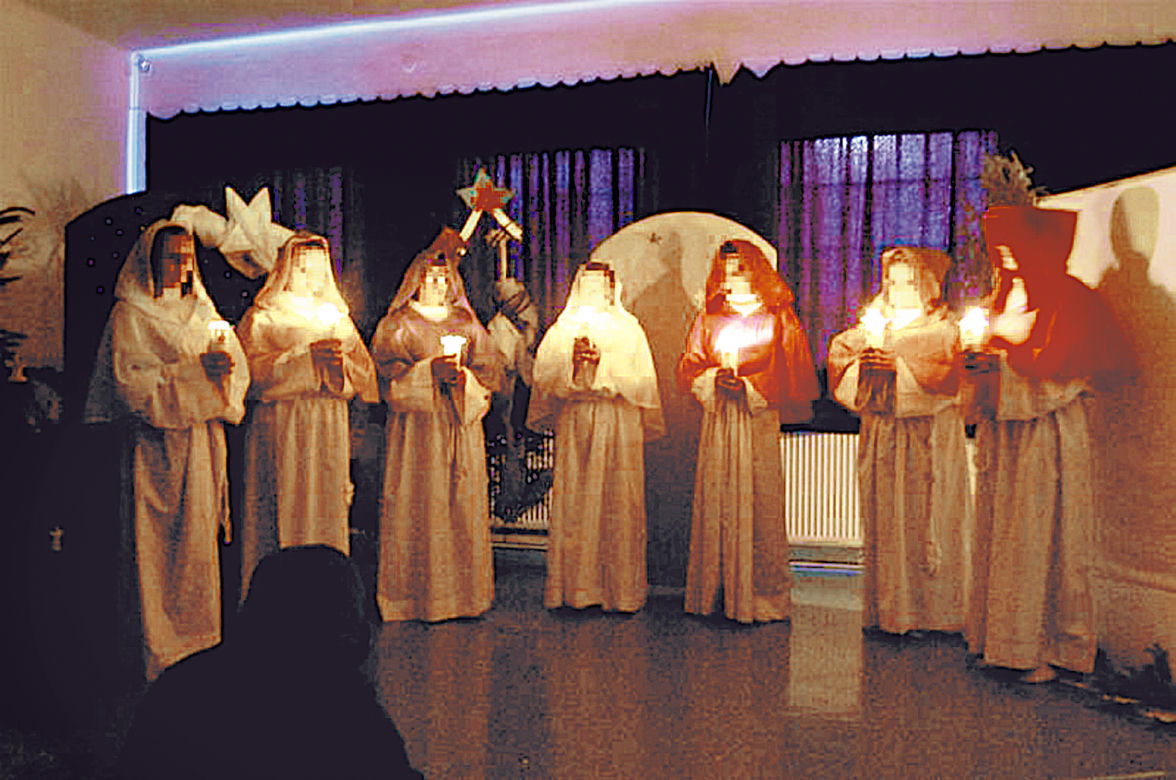 Waśniewska w wigilijnej szopce