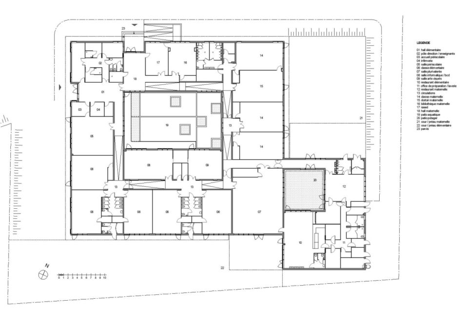 Kompleks budynków edukacyjnych w Ville-du-Bois