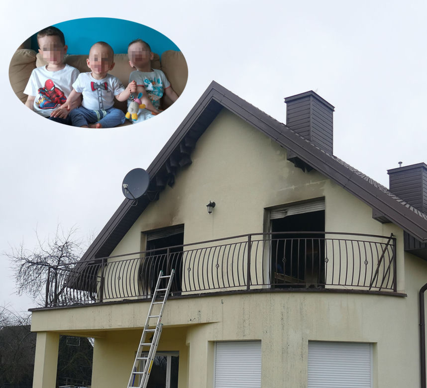 Zadźgała troje dzieci, spaliła się z nimi w domu?
