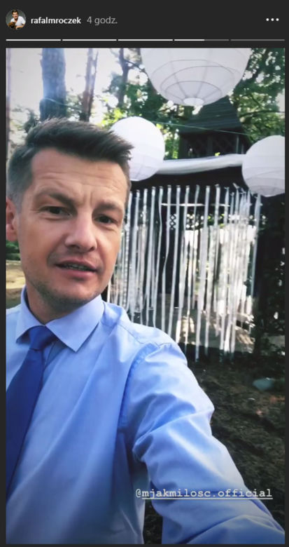 M jak miłość. Paweł Zduński (Rafał Mroczek) na planie