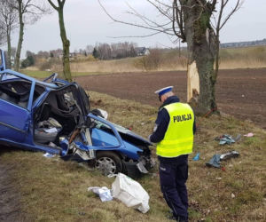 Tragiczny wypadek we Wieszkach w powiecie nakielskim. Kierowca nie żyje 
