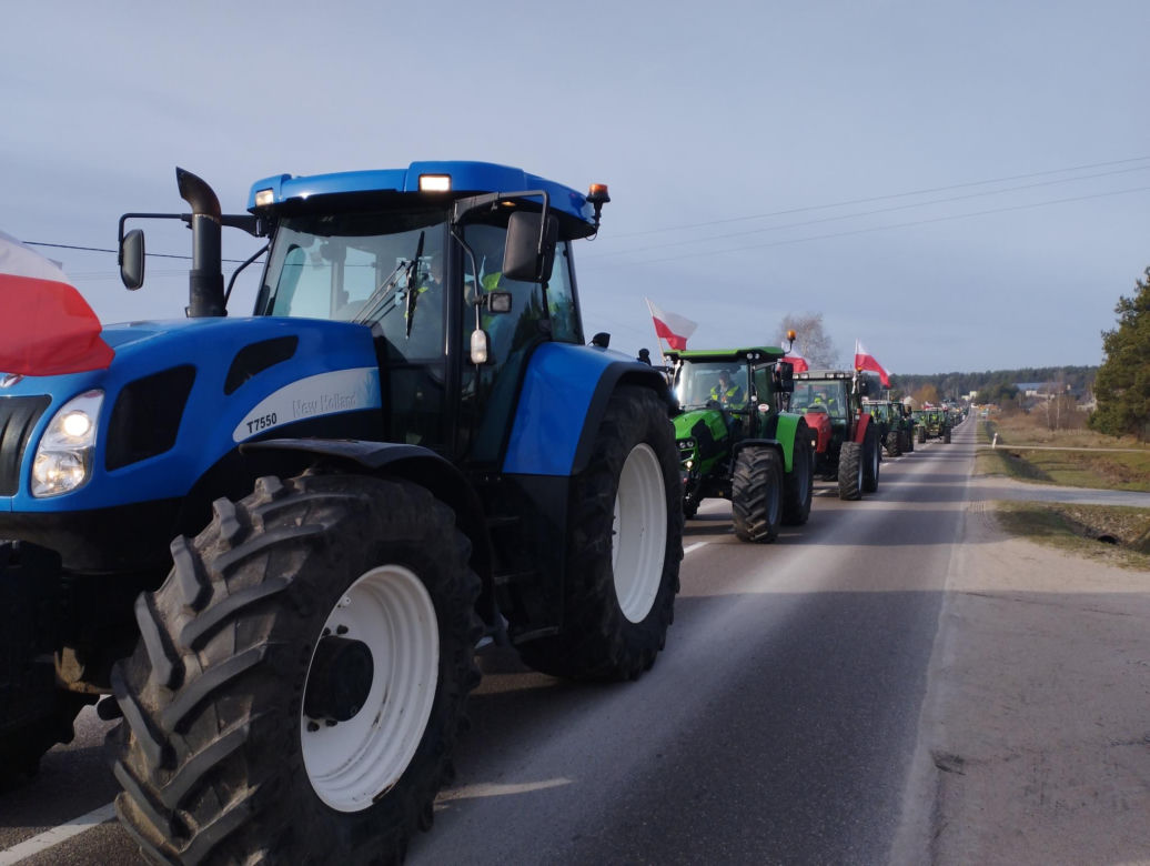 Protest rolników w Podlaskiem. Ciągniki blokują drogi w całym województwie! 