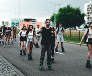 3. Nightskating Białystok. Przejazd wojskowy