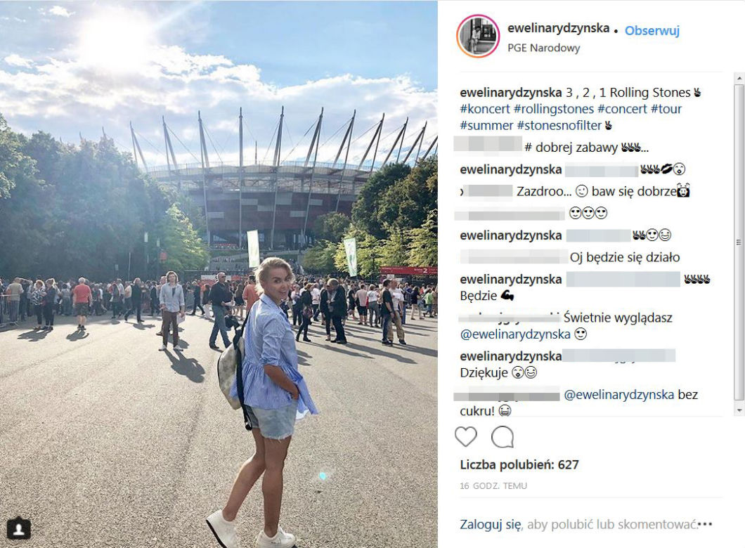 Znani na Koncercie Rolling Stones