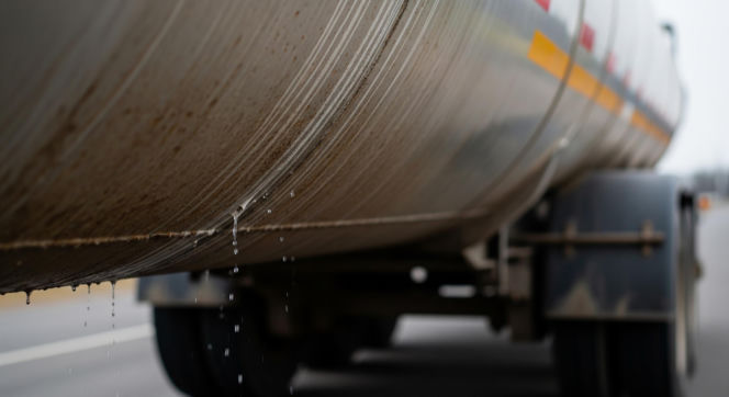 Nieszczelna cysterna mleka. Co ujawnili policjanci z Płocka?