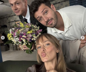 Barwy szczęścia. Ola (Michalina Robakiewicz), Justin (Jasper Sołtysiewicz), Sergiusz (Mateusz Burdach)