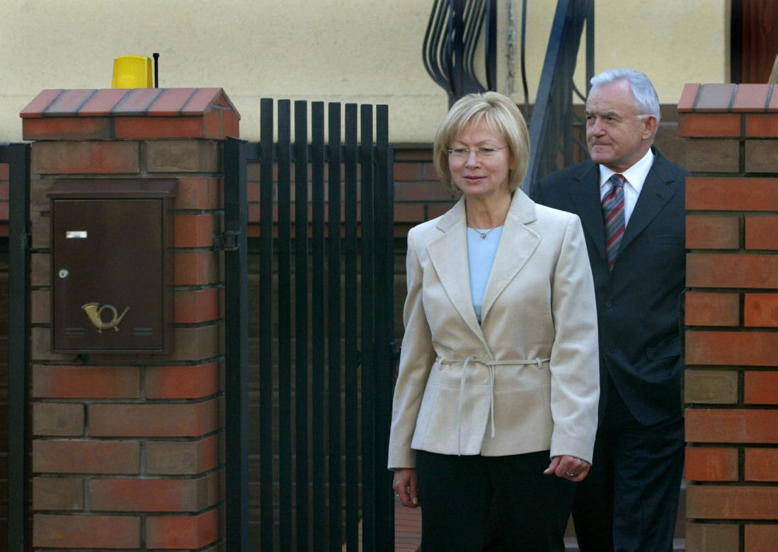 Leszek Miller z żoną Aleksandrą, 2004r.